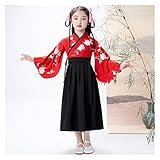 Hanfu Oper für Mädchen, antiker Stil, Cosplay, chinesisches Volkskleid, Tanzkostüm, traditionelles chinesisches Kostüm, Festival-Outfits (Farbe: Stil A, Größe: 120 cm)