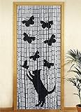 WENKO Bambusvorhang Katze und Schmetterling, Türvorhang