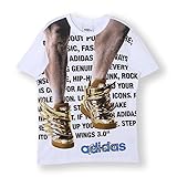 adidas Originals Herren T-Shirt Jeremy Scott Bat Wings 3.0, Weißgold, Größe XL