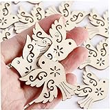 Onsinic 10 Stücke Hölzerne Vogel-Chips Tauben-geformte Verschönerungsteile Für Scrapbooking-handgriffe-kartenherstellung Hanging-Tag