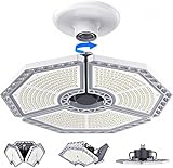 LED-Garagenbeleuchtung, 120W Lumen Garagenbeleuchtung, 6500K Tageslicht Mit Verformbaren Drei Panels Garagen-Deckenleuchte Triple Glow LED-Shop-Licht Für Garagen-Keller-Werkstatt-Lag