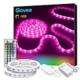Govee LED Strip 10m, RGB LED Streifen, Farbwechsel LED Band mit IR Fernbedienung, für die Beleuchtung von Haus, Party, Kü