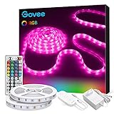 Govee LED Strip 10m, RGB LED Streifen, Farbwechsel LED Band mit IR Fernbedienung, für die Beleuchtung von Haus, Party, Kü