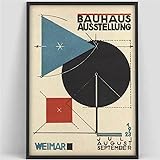 Bauhaus Treppe Art Deco Plakat, Weimar 1923 Bauhaus Herbert Bayer Druck, rahmenloses Leinwandbild A4 50x75