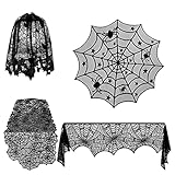 LUOEM 1 Set Halloween Dekorationen Kaminschal Tischdecke Cobweb Tischdecke Halloweenkostü