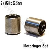 MOTOR SILENT LAGER/MOTORLAGER BUCHSEN/GUMMIBUCHSEN * Ø 28 x 22.5mm * 1 PAAR * 50-150cc z.B. BAOTIAN BENZHOU YIYING REX RS AGM KYMCO FOSTI ZNEN HYOSUNG KREIDLER FLEX TECH ERING RETRO CHINA ROLLER