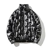 NSXKB. Herrenjacke Nach Unten Verdicken Warme Lässig Winterjacken Mantel Herren Daunenmantel Trendy Oberbekleidung Größe 5XL (Color : Black, Size : XXL Code)