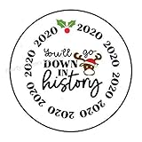 2cmØ 32-Stück! Aufkleber Sticker Briefumschlag-Siegel Post rund YOU'LL GO DOWN HISTORY CHRISTMAS DU WIRST WEIHNACHTSGESCHICHTE EINGEHEN R117