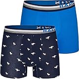 Happy Shorts 2 Pants Jersey Trunk Herren Boxershorts Möwe - Seagul, Grösse:XXL, Farbe:M