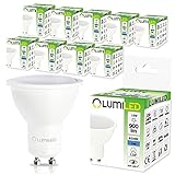 LUMILED GU10 LED, 10W 900 Lumen Leuchtmittel, 6000K kaltweiß Birne Lampe Spot, ersetzt 90W Halogenlampen, 120° Grad Strahlwinkel Reflektorlampen, 10 Stück