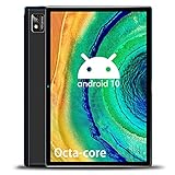 Tablet 10 Zoll Android 10.0 Octa-Core 6GB RAM 128GB ROM 4G LTE Tablet PC 7000mAh Dual-Kamera 5Mp FHD+Display Tablets mit WiFi,Bluetooth,GPS,Type-C,Google Play,Netflix,TF-SD(Schwarz)
