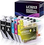 Zambrero LC-3213 Patronen Ersatz für Brother LC3213 LC3211 LC-3211 Druckerpatronen Kompatibel mit Brother MFC-J497DW MFC-J890DW MFC-J491DW DCP-J572DW MFC-J895DW DCP-J772DW DCP-J774DW J890, J572, J497
