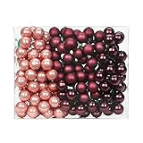 Weihnachtskugeln am Draht Glas 2cm x 144 Stück Spiegelbeeren Mini Mix weinrot rosa - Vintage R