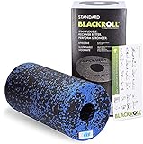 Fit for Fun Blackroll, professionelle Massagerolle, lockert Muskeln & Bindegewebe, Faszienrolle zur Selbstmassage, mittlere Härte, inkl. Trainingsanleitung, schwarz-blau, 30 x 15