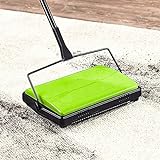 Housekeeps Teppichkehrer ohne Strom - Teppich Roller aus stabilem Eisen - nimmt Schmutz auf Böden in Sek