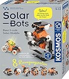 KOSMOS Solar Bots, Baue 8 Solar-Modelle, Bausatz für Roboter mit Solarenergie-Antrieb, Solarzelle mit Motor, Experimentierkasten für Kinder ab 8 - 12 Jahre, Technik-Spielzeug mit erneuerbarer Energ