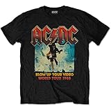 AC/DC Herren Blow Up Your Video T-Shirt, Schwarz, XL