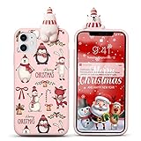 Yoedge für Apple iPhone 11 Pro Max 6,5' Hülle, 3D Karikatur Puppe Rot Silikon TPU Weihnachten Schutzhülle [Slim Stoßfest] Hirsch Muster Motiv Handyhülle Case Cover für iPhone 11 Pro Max, Eisbär 3