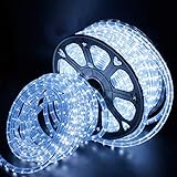 Kefflum LED Lichtschlauch,led schlauch, Lichterkette Licht Leiste 36LEDs/M Schlauch für Innen und Außen IP65 20M Kaltweiß