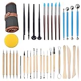 feihao Töpferwerkzeug, Modellier-Werkzeug Sculpting Werkzeug, 35 Stücke Polymer Clay Werkzeuge, Komplett Pottery Werkzeug-Set, für Anfänger Professionelle Kunsthandwerk,Skulp