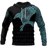 Nordische Mythologie, Wikinger, Tattoo, 3D-Druck, Pullover, Sweatshirt, Herren, Wikinger, Yggdrasil, keltischer Drache, Tattoos, voller Reißverschluss, Kapuzenjacke, Muster 6, 85