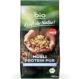 biozentrale Müsli Protein Pur | 375g Protein Müsli Bio | Ideal vorm Sport, als Früshstück und als Müsli to go | Alternative zum Proteinrieg