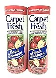 Carpet Fresh 2 x Teppich- und Raumdesodorierer mit Backpulver, 400 ml, Apfel-Zimt, 2 Stück