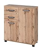 Schildmeyer Milan Kommode 134890, eiche landhaus Dekor, 32 x 80.6 x 94.8