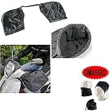 Kompatibel mit Keeway Lenker-Abdeckungen mit Fleece-Innenhandschutz für Motorrad, Scooter, Universal-Lenkergriffe, wasserdicht, aus strapazierfähigem Cordura, ink