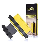 Lutely Style Konturenlehre Set 25 cm + 12 cm mit Feststeller Duplicator mit Schloss Werkzeug für Männer Handwerker Geschenke Kontur - Vervielfältigung