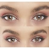 ICONIC – FARBIGE KONTAKTLINSEN sehr natürliche stark deckende Farbe'BRONZE' hell grün gelb color lenses ohne Rand 1 Paar (2 Stück) + Linsenbehälter Ohne Sehstärke Monatslinsen (0.00 Dioptrien)