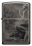 ZIPPO – Sturmfeuerzeug, Anne Stokes ©2021 Collection Mermaid and Reaper, 360° Photo Image, Black Ice, nachfüllbar, in hochwertiger Geschenkbox