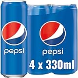 Pepsi Cola, Das Original von Pepsi, Koffeinhaltige Cola in der Dose (4 x 0,33l) EINWEG