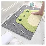 Fußmatte Badematte Home Decoration Türmatte rutschfeste Absorbierende Badezimmer Fußmatte Super Weichfaser Bad Teppich (Color : L Frog)