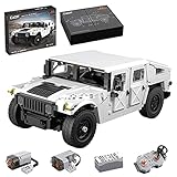 SENG Technik Ferngesteuertes Geländewagen, CADA C61027W Humvee Off-Road Buggy, 1380 Teile 4x4 Geländewagen Bausatz, Klemmbausteine Kompatibel mit Leg