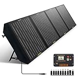 ECO-WORTHY 120W faltbares Solarpanel Solartasche, Ladegerät tragbar für Wohnmobilbatterien Powerstation, mit 20A Regler für AGM/Lithium-Batterien Camping und R