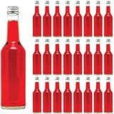 casavetro 24 Leere Glasflaschen 350 ml BOR kleine Flaschen Saftflaschen Likörflaschen Weinflasche Flaschen mit Schraubverschluss 0,35 Liter l (24 x 350 ml)