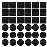 60 Stück Anti Rutsch Pad Selbstklebend Rutschhemmer aus Umweltfreundlichem Kunststoff EVA 2 Formen Kreis und Quadrat Ø 2,7cm für Möbel zum Schutz von Fliesen Laminat Hartholzbö