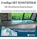 FOTOFOL Schutzfolien-Set, passt für VW T6 California. Schutz für Kühlschrank Kochfeld Spülbecken mit Motiv Pusteblumen. Schutz für Dein Camp