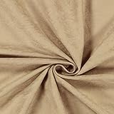 Fabulous Fabrics Samt beige, 147 cm breit – Samt Stoff zum Nähen von Röcken, Kleidern – Meterware erhältlich ab 0,5