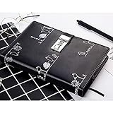 Sysrqcer Notebooks Leder-Notebook - Passwort-Sperren-Konto-Passwort-Lock-Tagebuch-Reiseunterlagen Journal (Color : White)