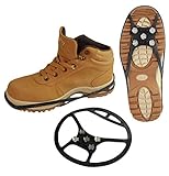 Emanhu Trading Schuh Spikes Schuhketten Gleitschutz Universal vers. Arten (43-48, Typ 4 (schwarz))