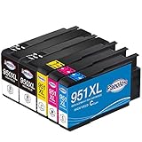 Paeolos 950 XL 951 XL druckerpatronen Ersatz für HP 950XL 951XL Multipack, Kompatible mit HP Officejet Pro 8600 8610 8620 8630 8100 8616 8615 8660 8640 8625 276dw 251dw (5er Pack)