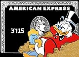 Schwarze American Express Drucke Und Poster Karikatur Ente Geld GemäLde Leinwand Wandbilder Wohnzimmer Deko B2 50x70cm Kein R