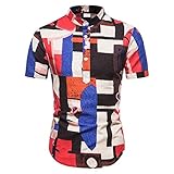 Herren FrüHling Sommer Mode LäSsig Strand HüBsches T-Shirt Vielseitiges Mehrfarbig Bedruck