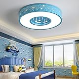 Kinder Deckenleuchte Led Deckenlampe Moderne Kinderzimmerlampe Led-deckenleuchte Für Jungen Und Mädchen Kreativ Mond Mit Stern Zeitgenössisch Decken Beleuchtung, Ø40cm-B