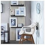 DiscountSeller ANGRIM Stuhl, weiß gemustert, 63 x 60 x 82 cm, langlebig und pflegeleicht. Esszimmerstühle im Freien, Esszimmermöbel, Gartenmöbel, Outdoor-Produkte, umw