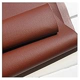 DIY Kunstleder Lederimitat Lederstoff Polsterstoff Möbelstoff Meterware Bezugsstoff - PVC Kunstleder Rindsleder Optik Stoff Grau, Brown (Multiple Größen) (Size : 1.38×2m)