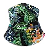 Fleece Halswärmer Schal Hawaii Blume Blatt Vogel Zitrone Einstellbare Winter Ski Gesichtsmaske Neck Gaiter Bandanas für Herren Damen Laufen Skifahren Sp