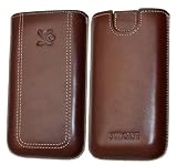 Original Suncase Tasche für / Emporia PURE / Leder Etui Handytasche Ledertasche Schutzhülle Case Hülle - Lasche mit Rückzugfunktion* in b